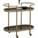 Bartlett Black / Antique Brass Bar Cart